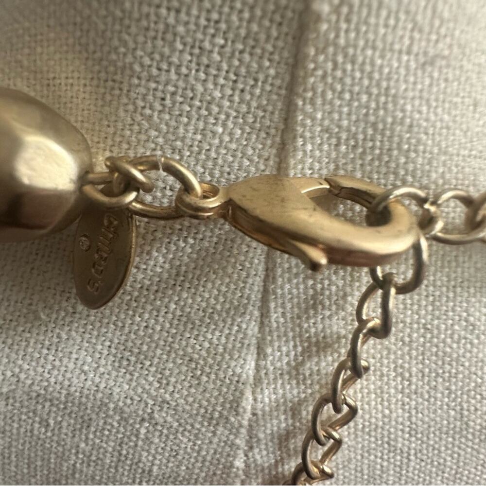 Chico’s Gold Beaded Knot Necklace Chunky Retro 80s 90s Multistrand Heavy Casual - Picture 5 of 10